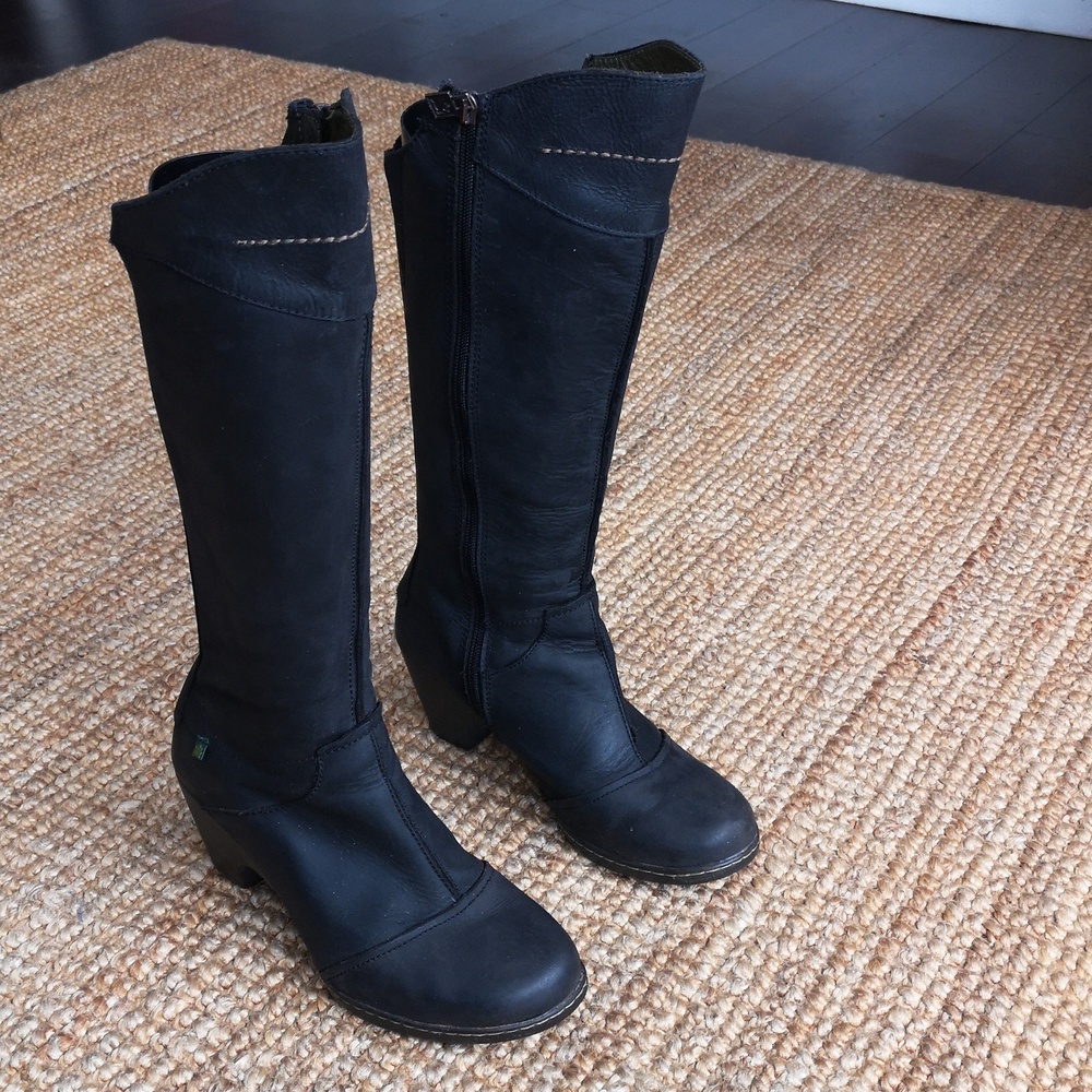 El Naturalista tall leather boots - Picture 3 of 16